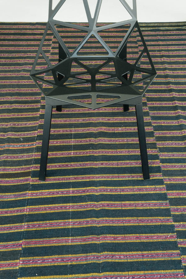 Turkish Tisse Kilim Flat Weave Rug - flat-weave kilim, hand-knotted in Turkey - styled in room setting [#18]