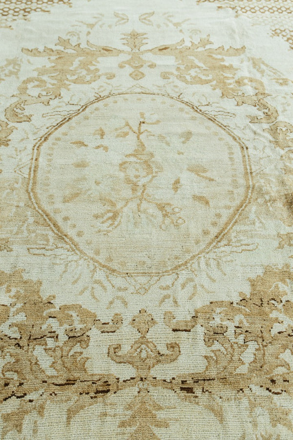 Vintage Turkish Kars Rug - hand-knotted in Turkey - styled in room setting [#3]