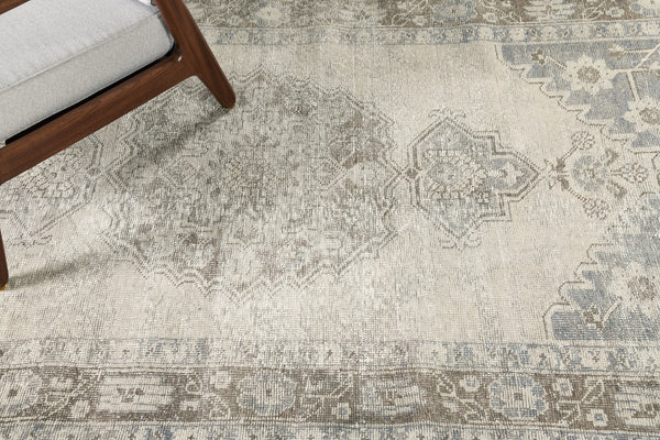 Vintage Turkish Anatolian - hand-knotted in Turkey - overhead flat lay view [#16]