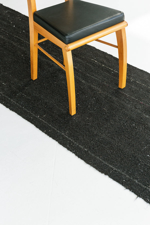 Vintage Anatolian Turkish Flat Weave Kilim - flat-weave kilim, hand-knotted in Turkey - styled in room setting [#26]