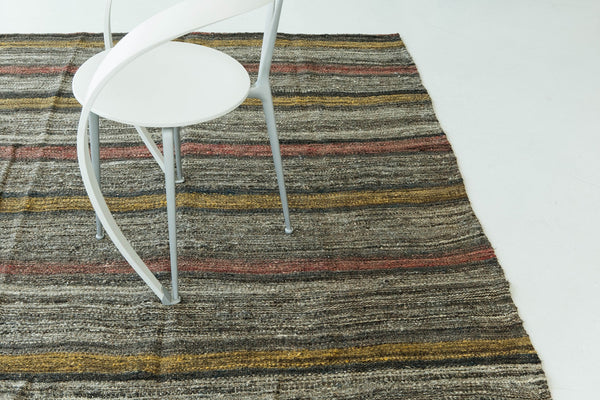 Vintage Anatolian Turkish Flat Weave Kilim - flat-weave kilim, hand-knotted in Turkey - styled in room setting [#22]