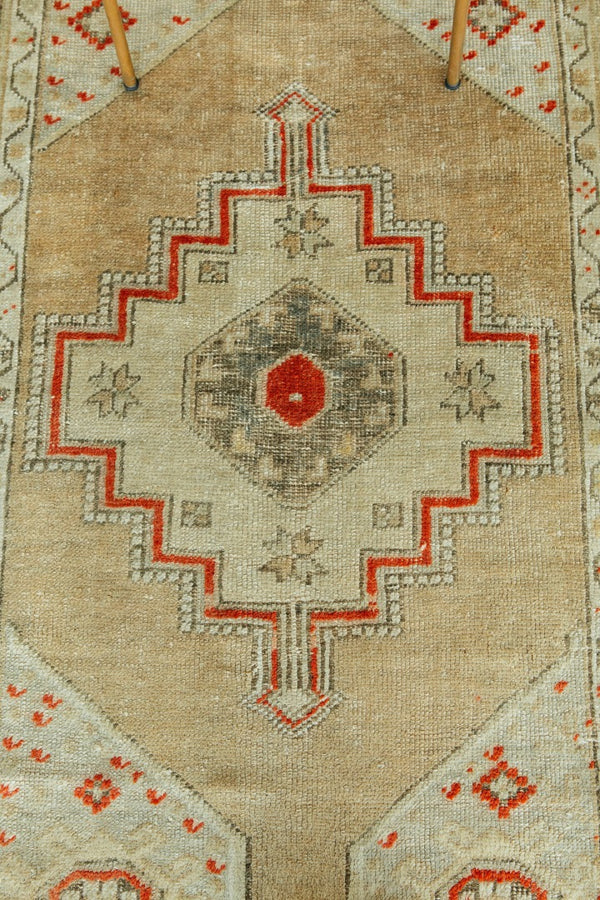 Antique Turkish Oushak Rug - hand-knotted in Turkey - detailed border and fringe [#3]