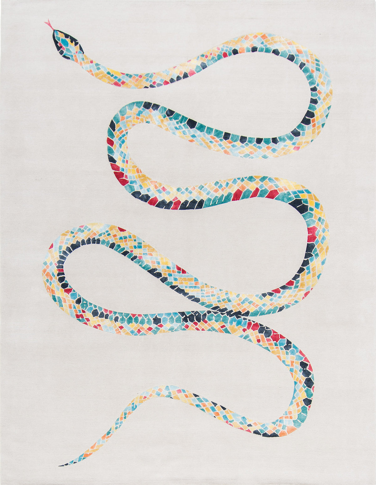 Year of the Snake by Liesel Plambeck - one-of-a-kind handmade area rug [#1]