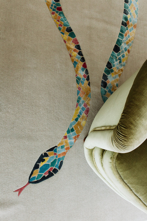 Year of the Snake by Liesel Plambeck - close-up of weave texture and pile [#1]