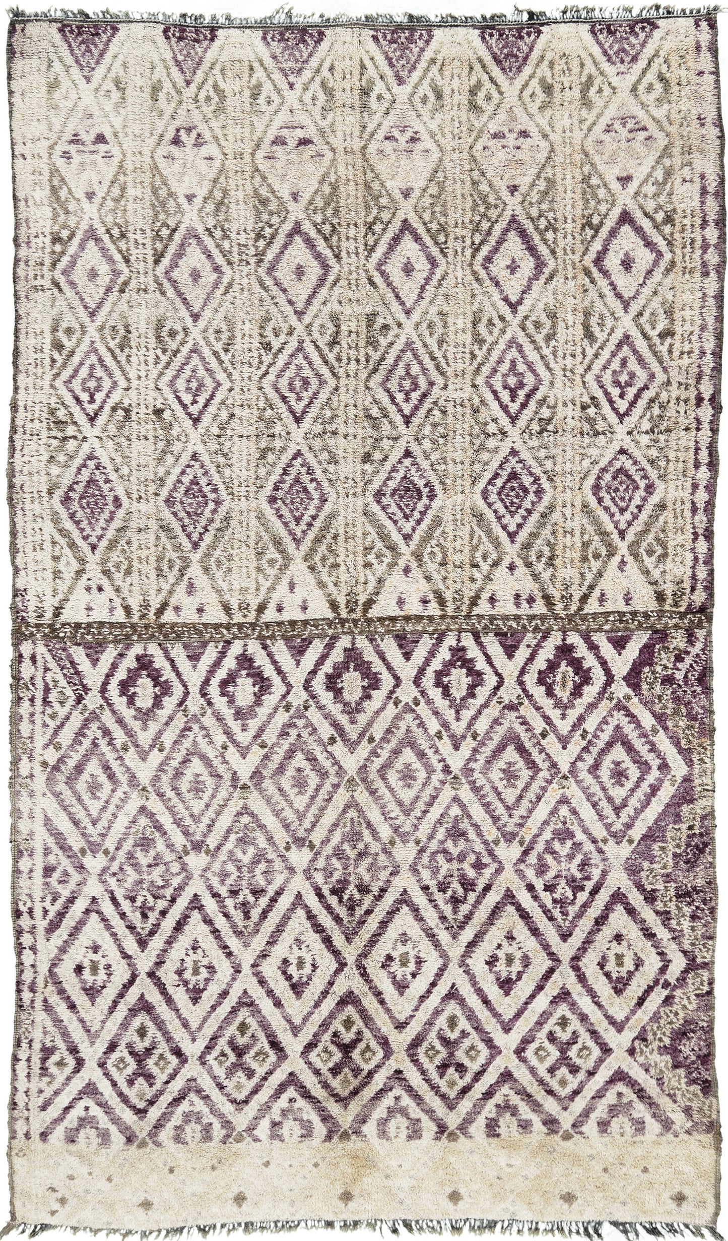 Modern Rug Image 13006 Vintage Moroccan Beni Ourain Rug