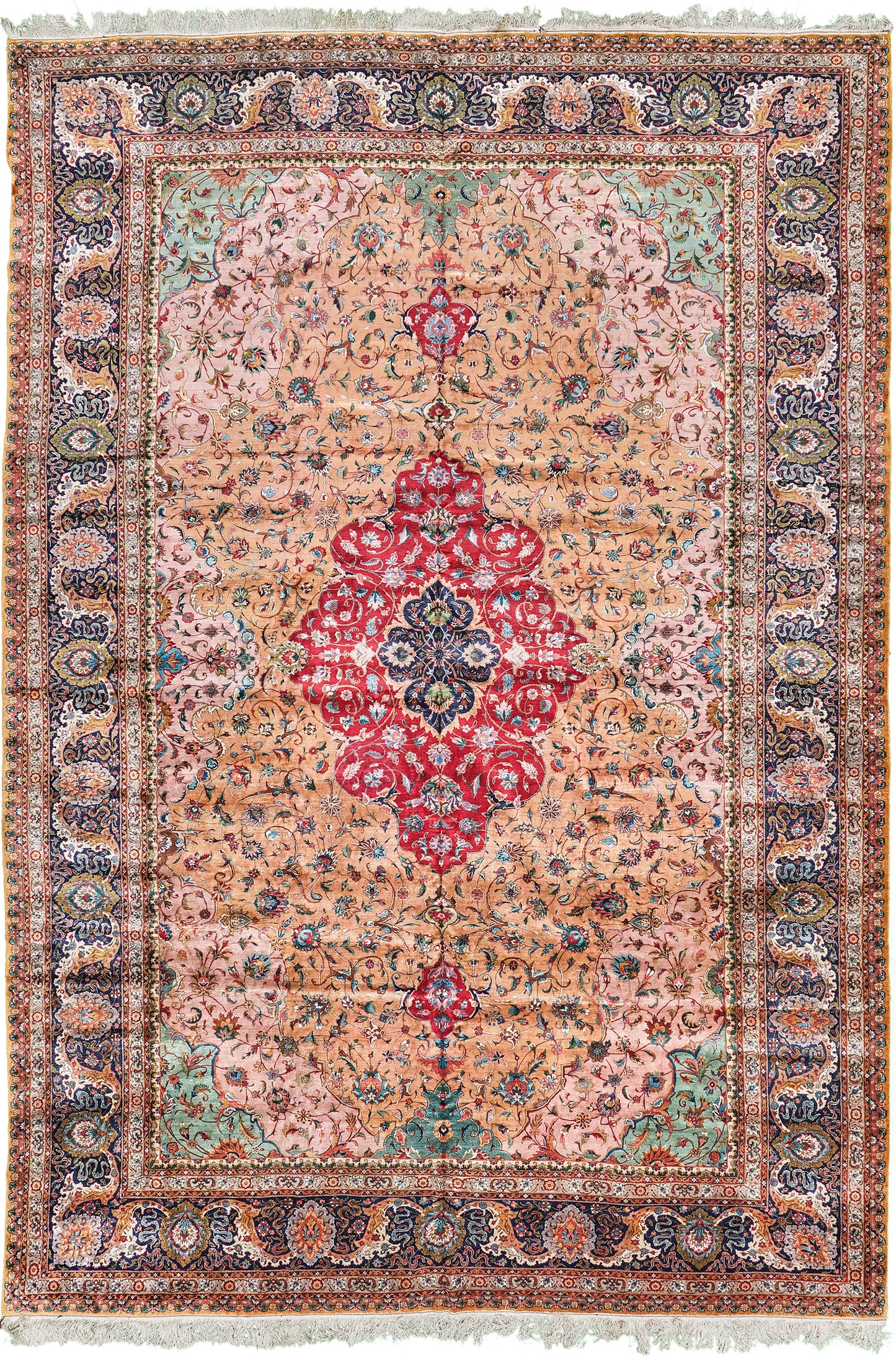 Fine Persian Silk Tabriz Rug 29227