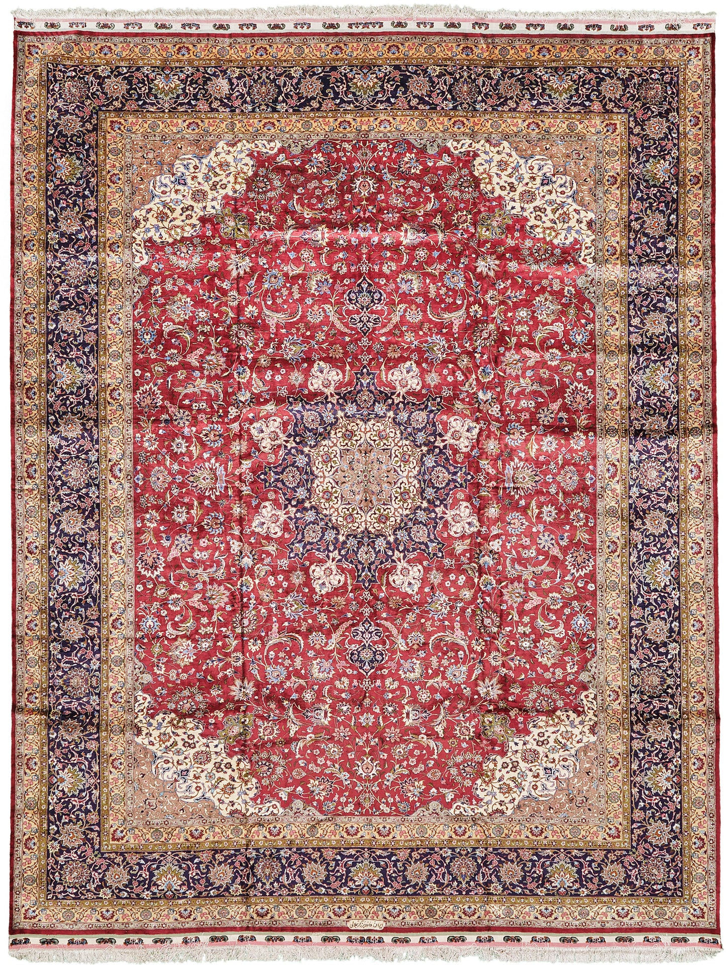 Persian Rug 2589 Fine Persian Silk Tabriz Rug 29229