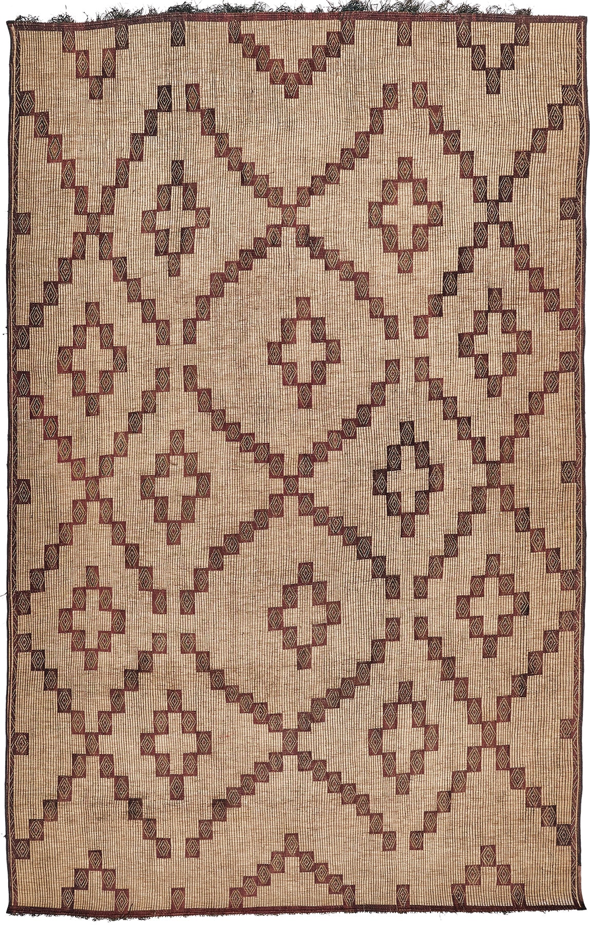 Vintage African Tuareg Mat - African handwoven - one-of-a-kind handmade area rug [#34]