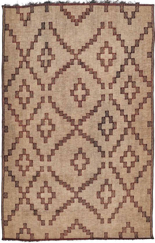 Vintage African Tuareg Mat - African handwoven - one-of-a-kind handmade area rug [#34]