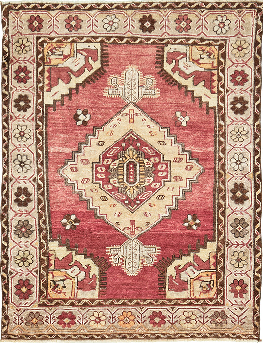 Vintage Turkish Anatolian Konya Rug