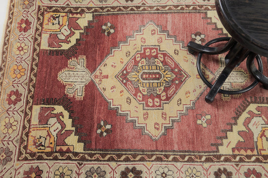 Vintage Turkish Anatolian Konya Rug