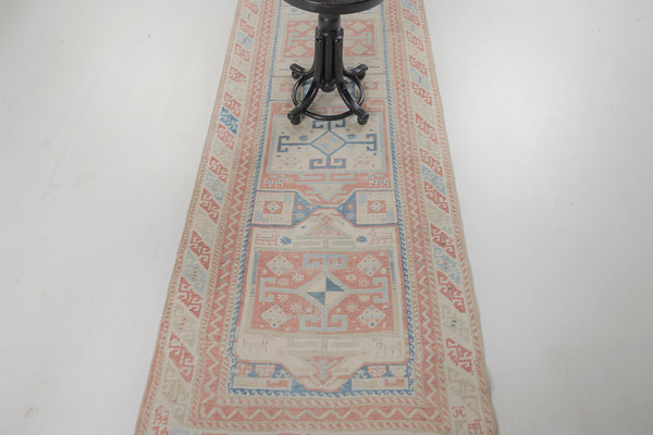 Antique Caucasian Shirvan - overhead flat lay view [#2]