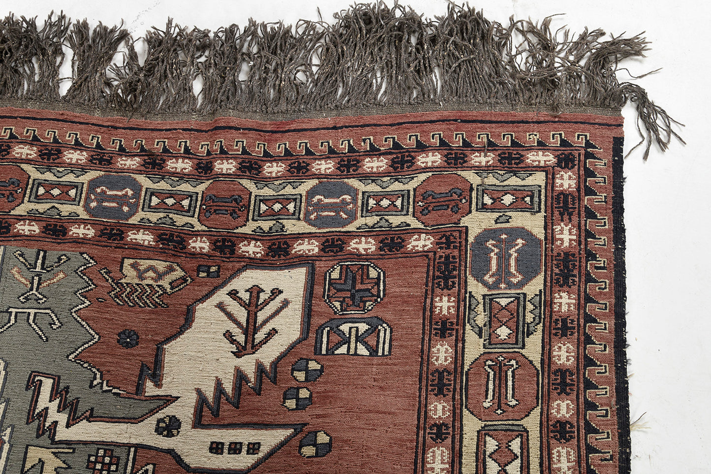 Vintage Tribal Soumak Kilim