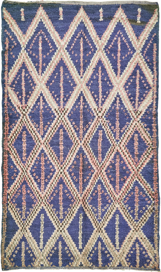 Vintage Moroccan Ourain Tribe Rug