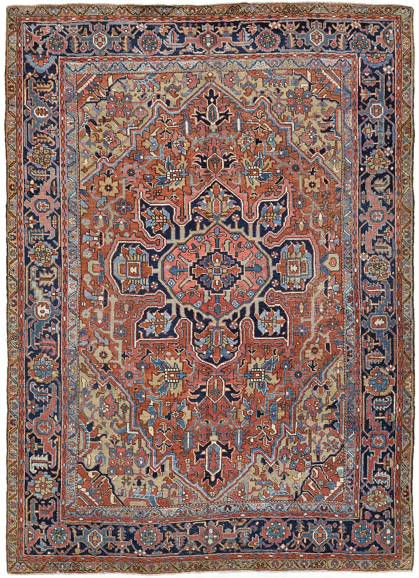 Vintage Persian Heriz Rug Serapi Style lt124-18