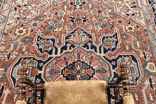 Persian Rug 3420 Vintage Persian Heriz Rug Serapi Style lt124-18