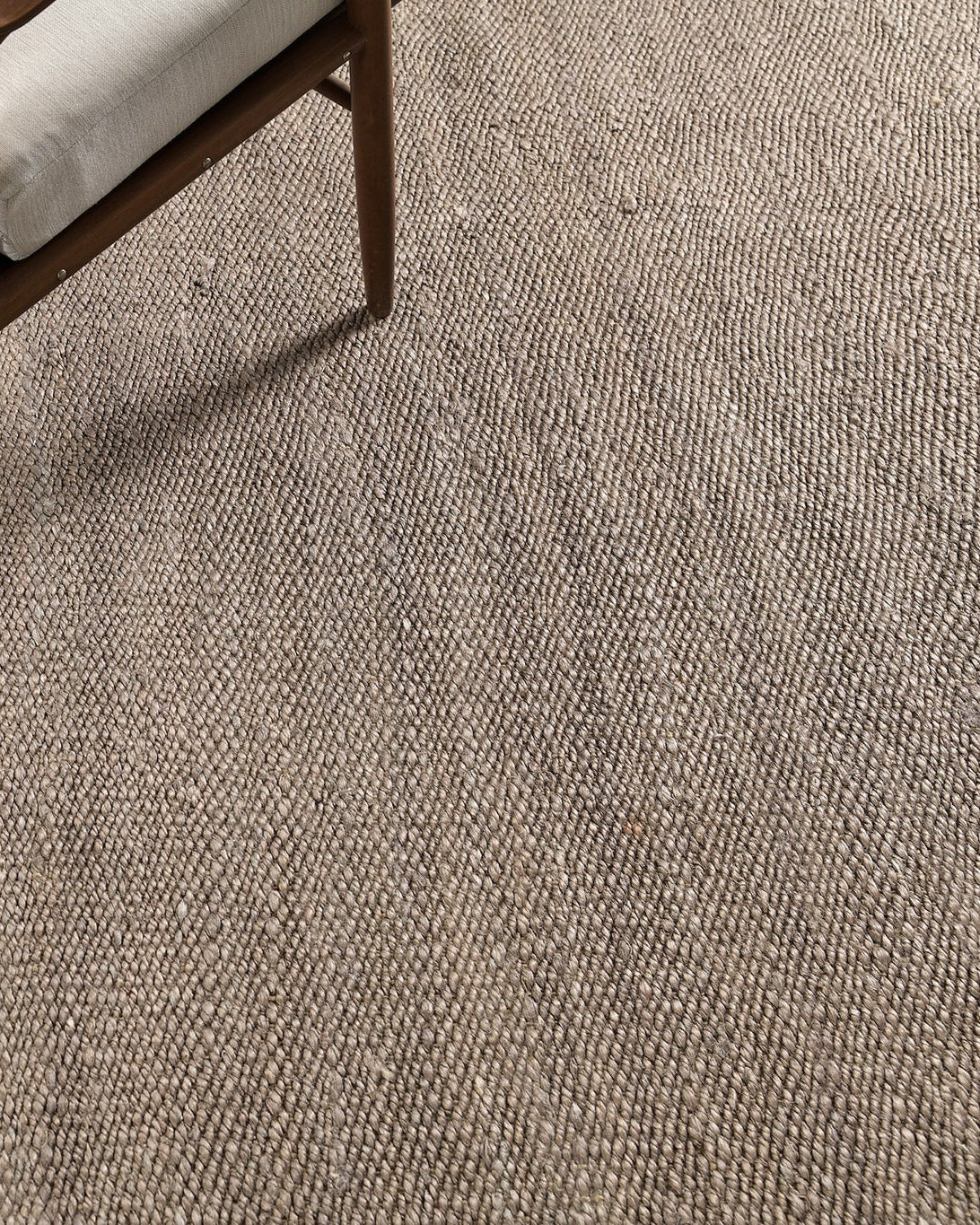Hemp Sand Flatweave, Loam Collection, Gray Horse - one-of-a-kind handmade area rug [#3]