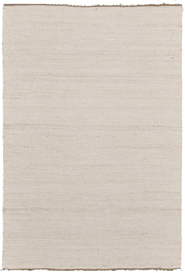 Hemp Sand Flatweave, Loam Collection, White Shell - reverse side showing construction [#3]