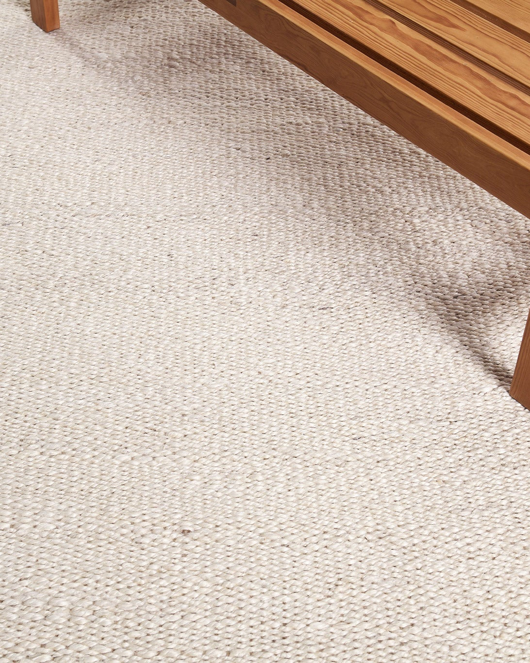 Hemp Sand Flatweave, Loam Collection, White Shell - one-of-a-kind handmade area rug [#3]