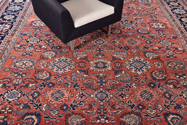 Antique Zigler Mahal - overhead flat lay view