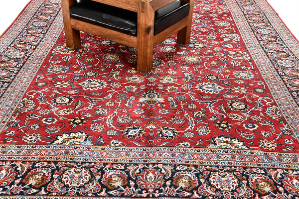 Persian Rug 3632 Vintage Persian Kashan 52602