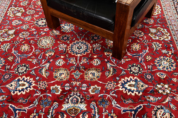 Persian Rug 3630 Vintage Persian Kashan 52602