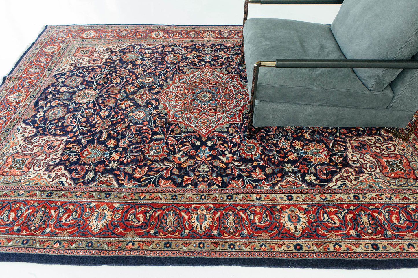 Persian Rug 3899 Vintage Persian Mahal Rug 53564