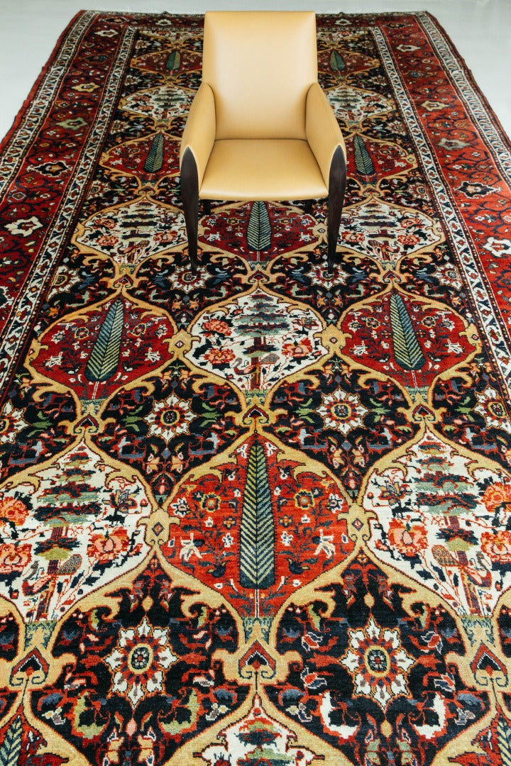 Antique Persian Bakhtiari Rug 55094