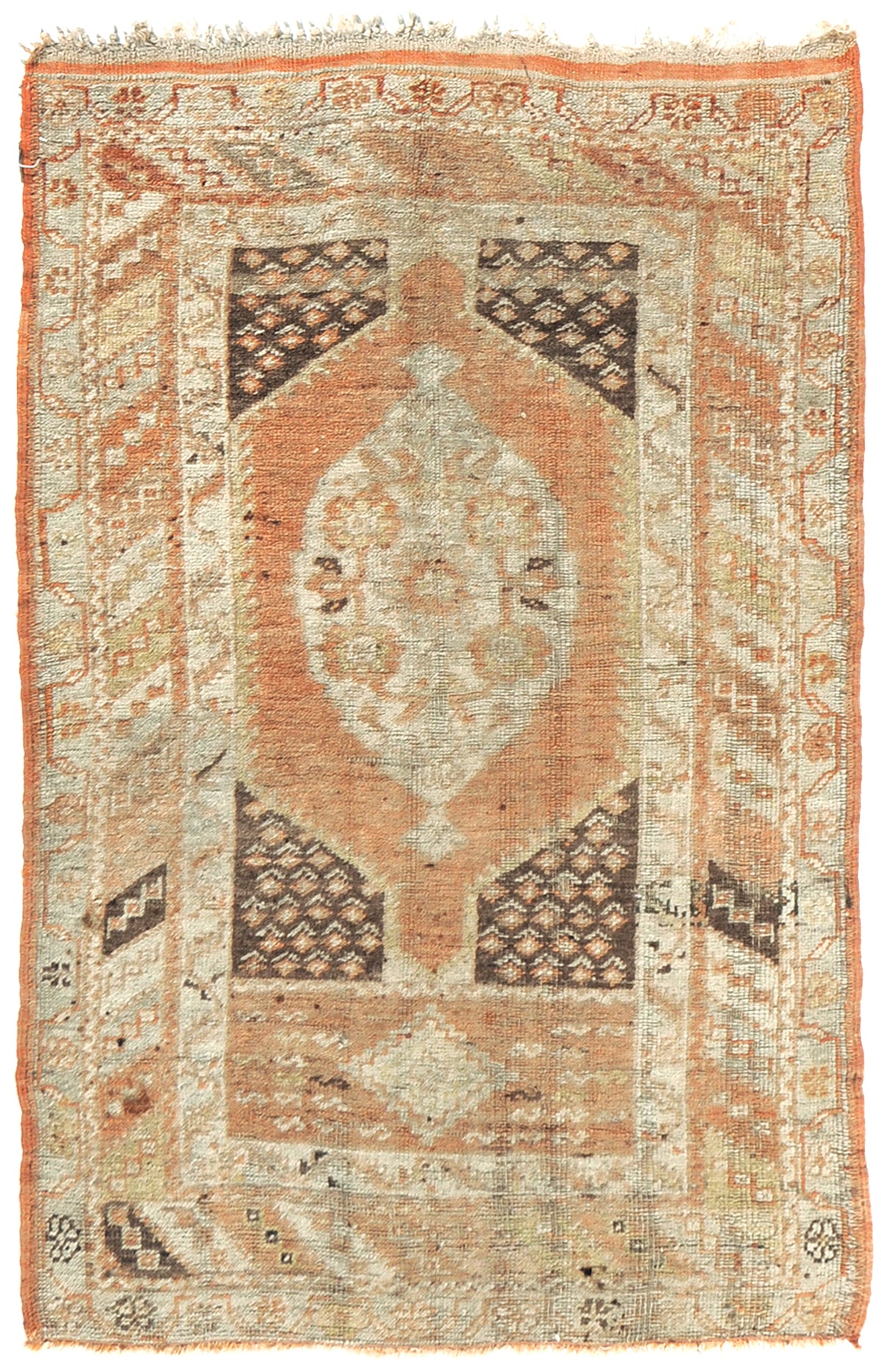 Antique Turkish Oushak Rug - hand-knotted in Turkey - one-of-a-kind handmade area rug [#16]