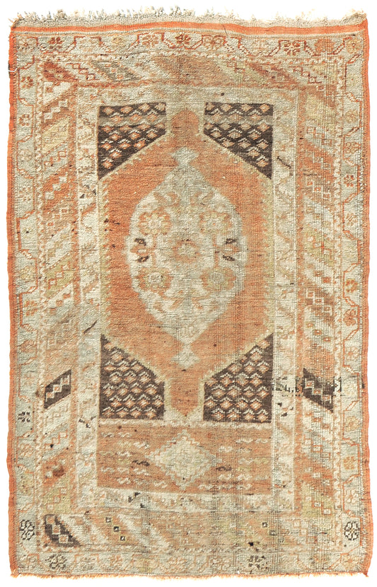 Antique Turkish Oushak Rug