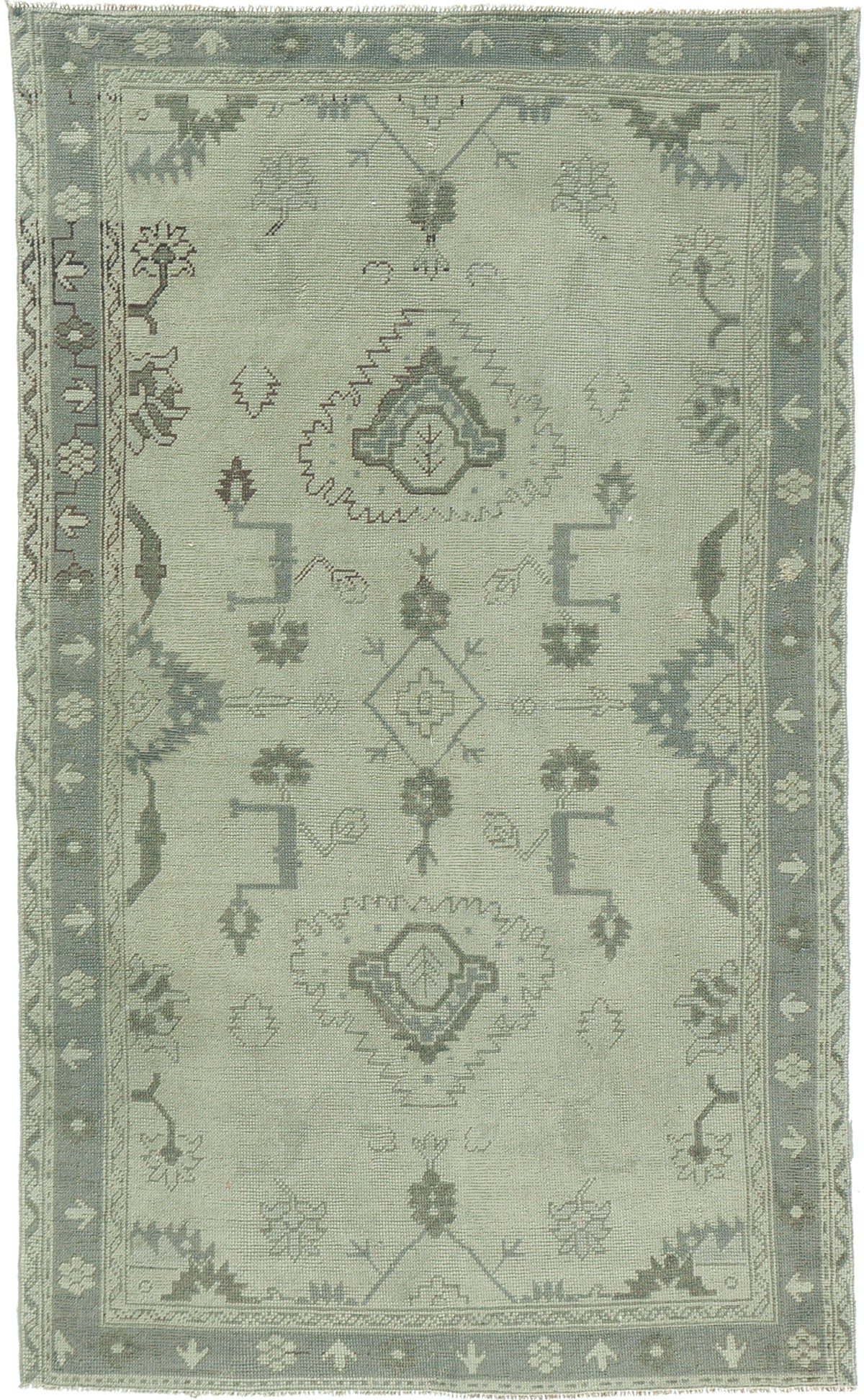 Vintage Turkish Oushak Rug - hand-knotted in Turkey - one-of-a-kind handmade area rug [#3]