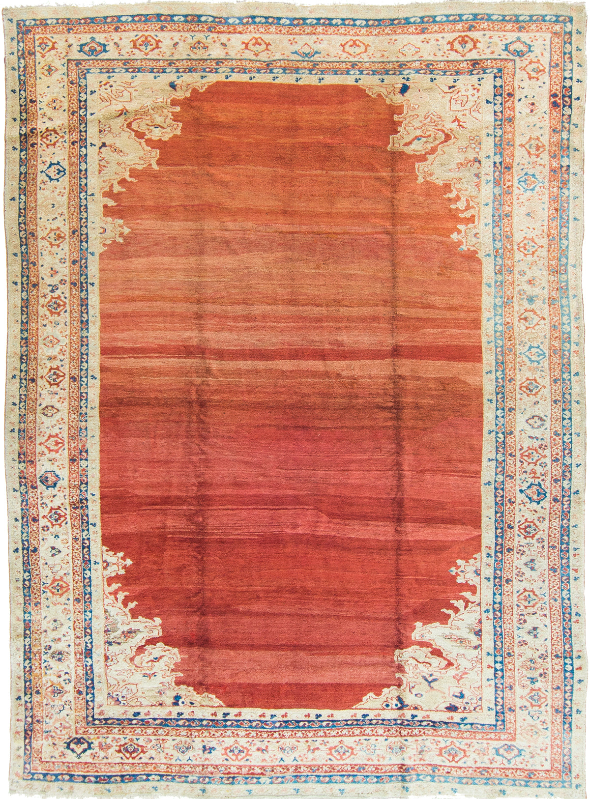 Antique Persian Sultanabad Open Field Rug 56562