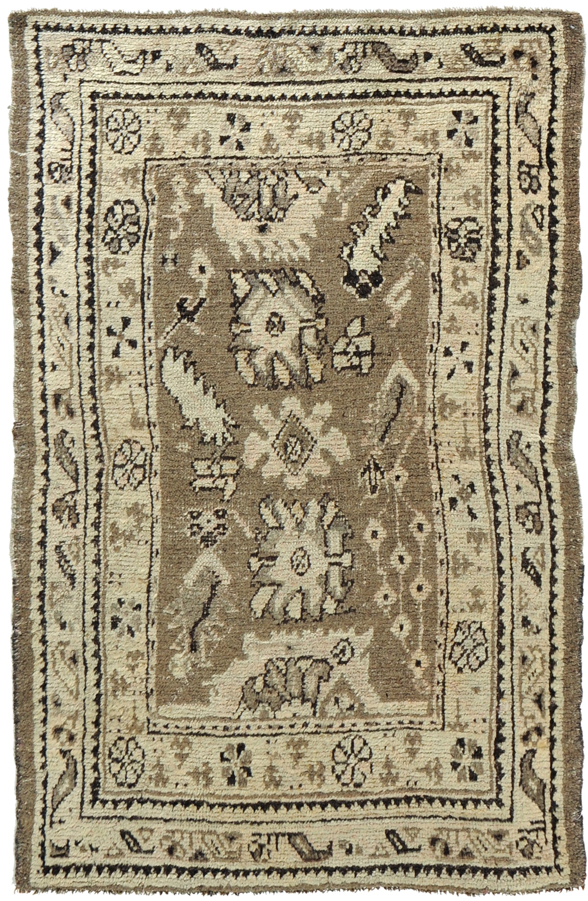 Antique Turkish Oushak Rug - hand-knotted in Turkey - one-of-a-kind handmade area rug [#14]