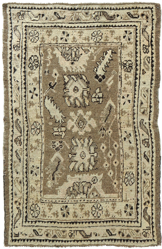 Antique Turkish Oushak Rug