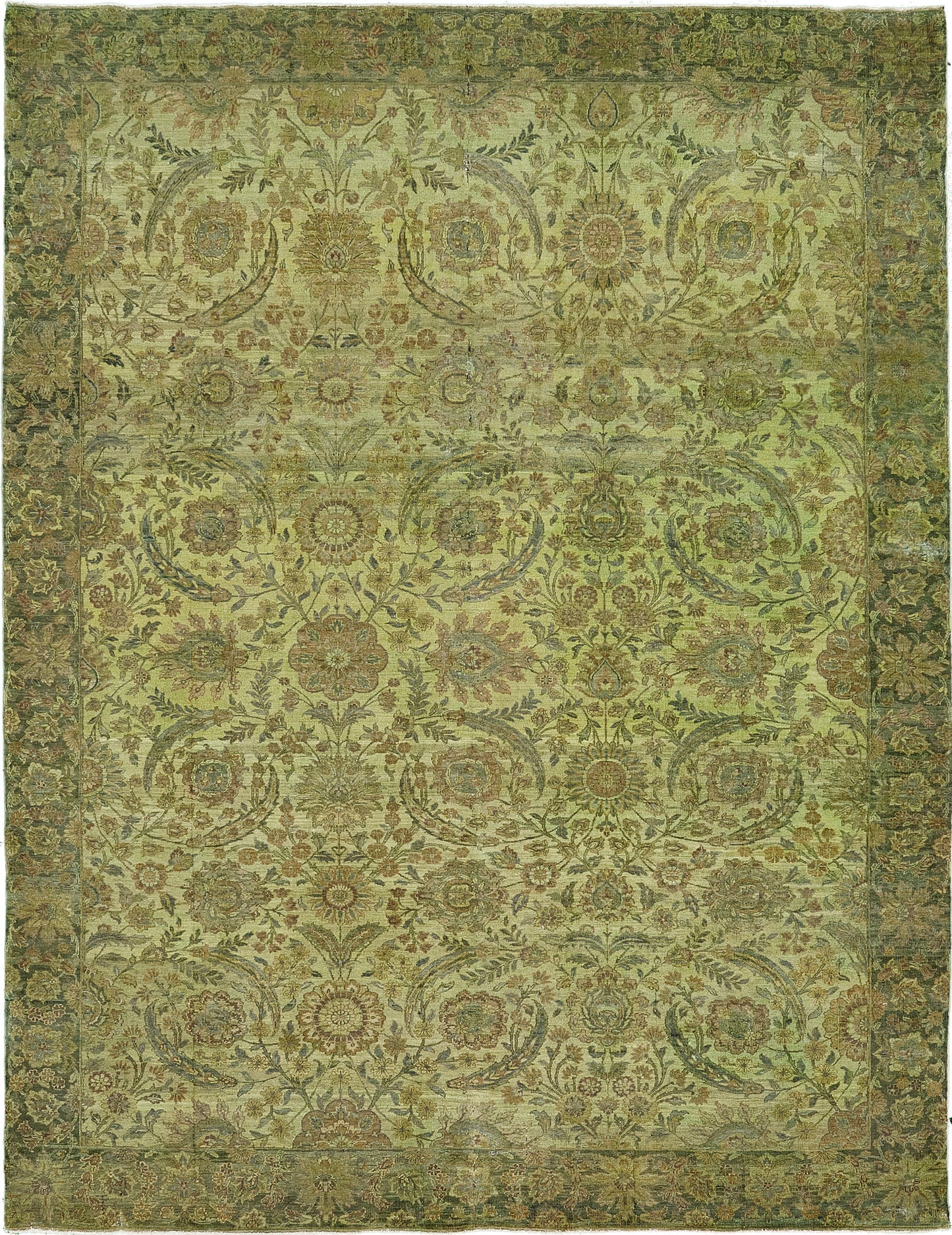 Overdyed Agra Design Rug