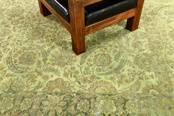 Overdyed Agra Design Rug - overhead flat lay view [#5]