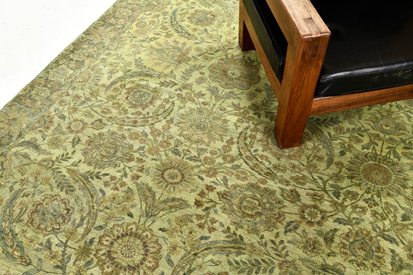 Overdyed Agra Design Rug - styled in room setting [#5]