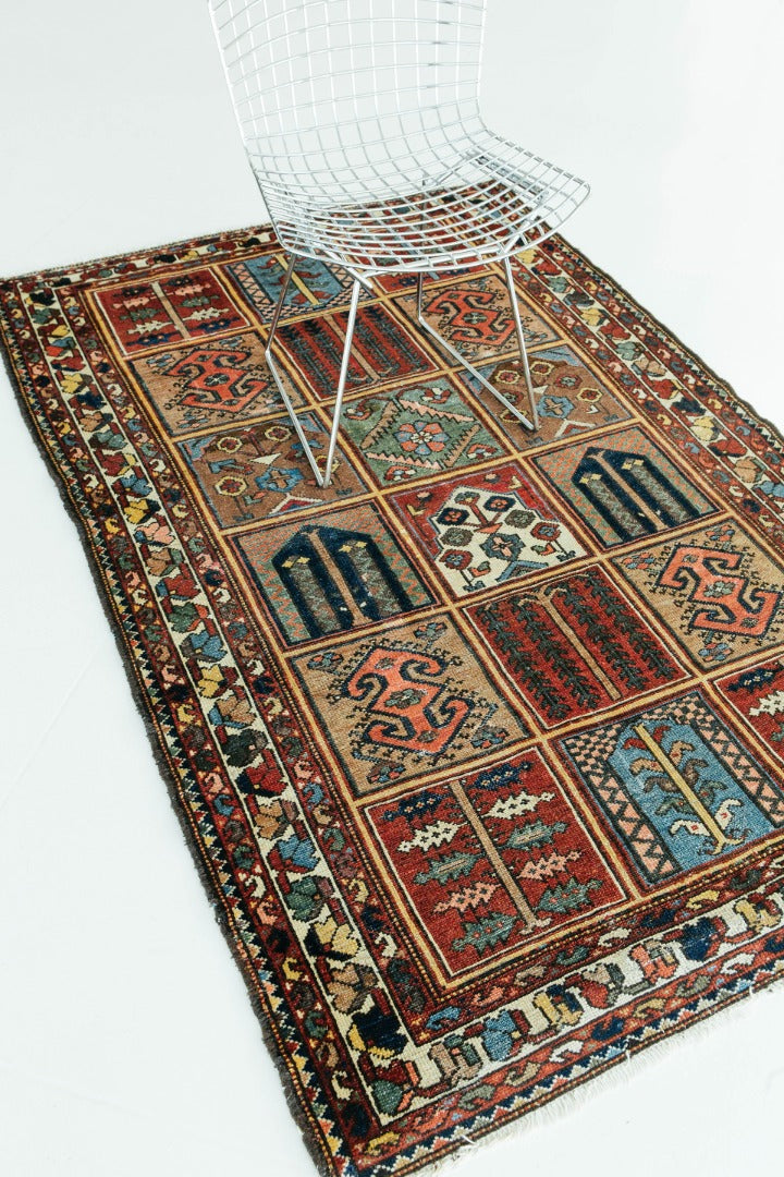 Old Persian Bakhtiari Garden Design Rug 57350