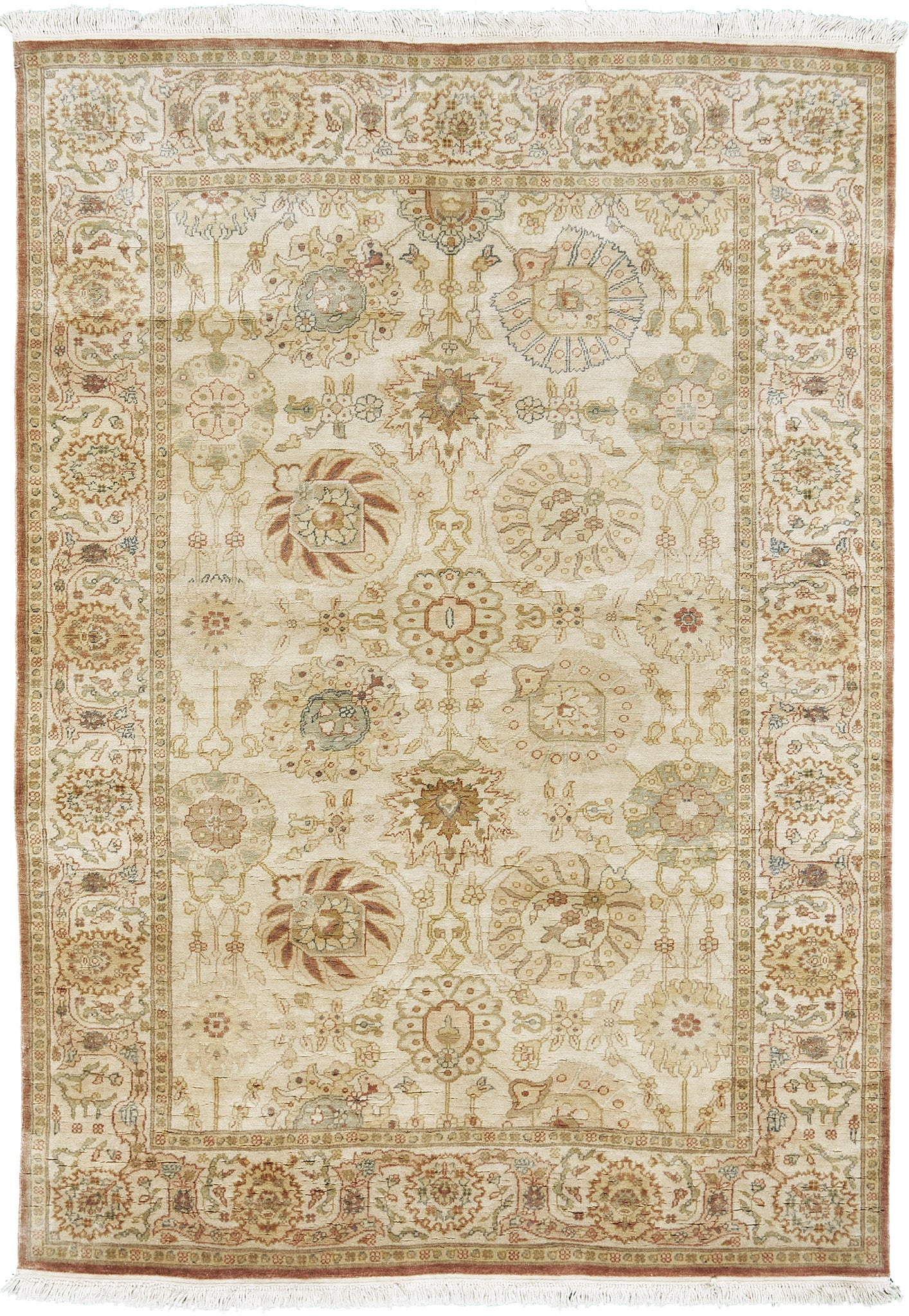 Natural Dye Egyptian Tabriz Revival Rug