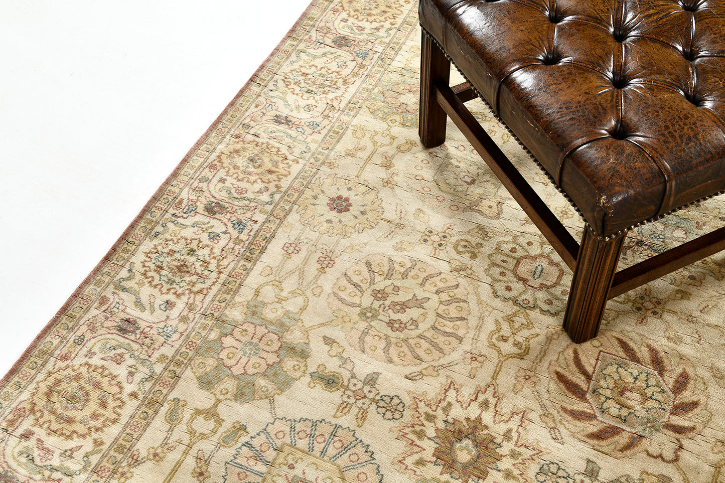 Natural Dye Egyptian Tabriz Revival Rug