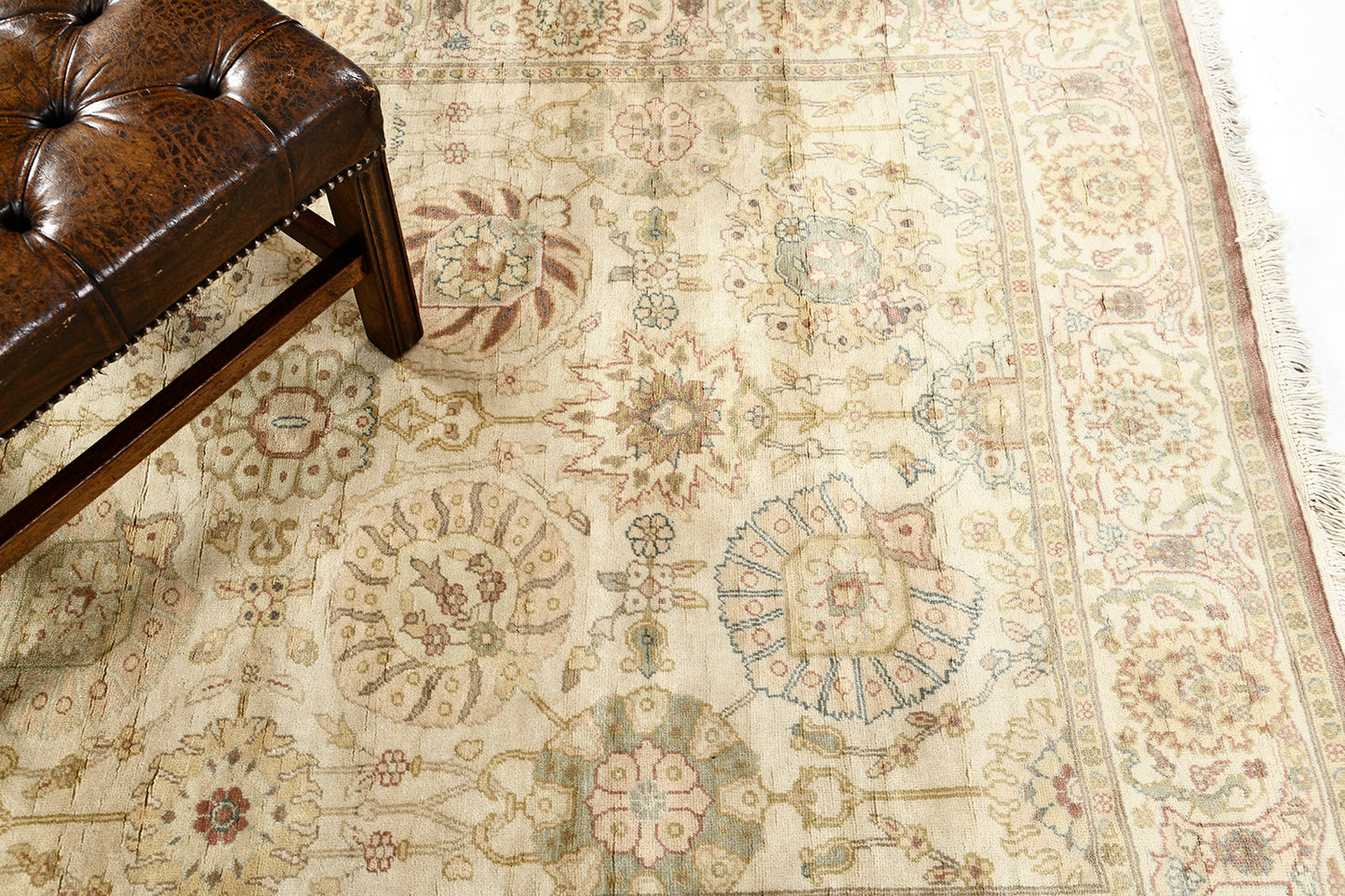 Natural Dye Egyptian Tabriz Revival Rug