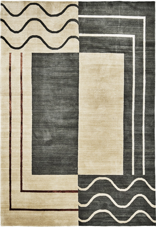 Natural Dye Contemporary Design Rug Mondrian Collection