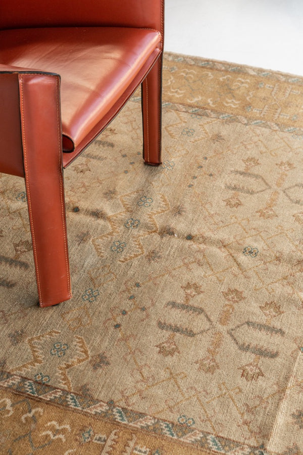 Turkish Ottoman Rug - hand-knotted in Turkey - detailed border and fringe