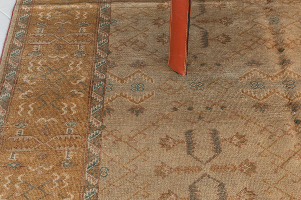 Turkish Ottoman Rug - hand-knotted in Turkey - overhead flat lay view