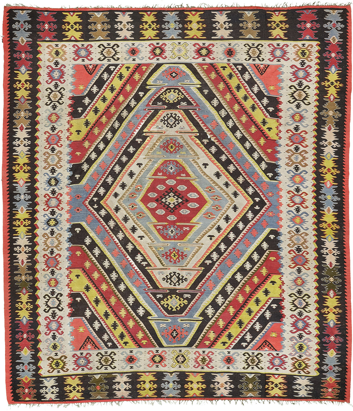 Vintage Turkish Anatolian Kilim - flat-weave kilim, hand-knotted in Turkey - one-of-a-kind handmade area rug [#2]