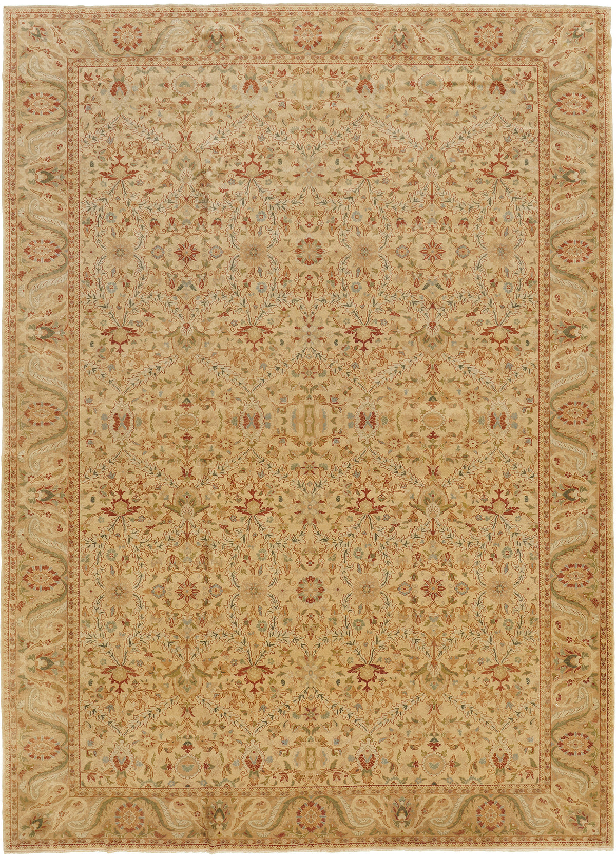 Turkish Oushak Revival Rug - hand-knotted in Turkey - one-of-a-kind handmade area rug [#35]
