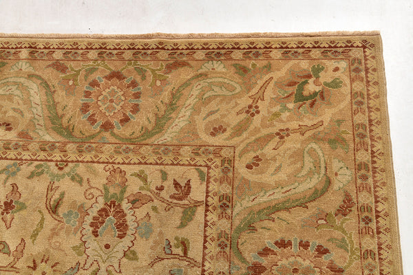 Turkish Oushak Revival Rug - hand-knotted in Turkey - styled in room setting [#35]