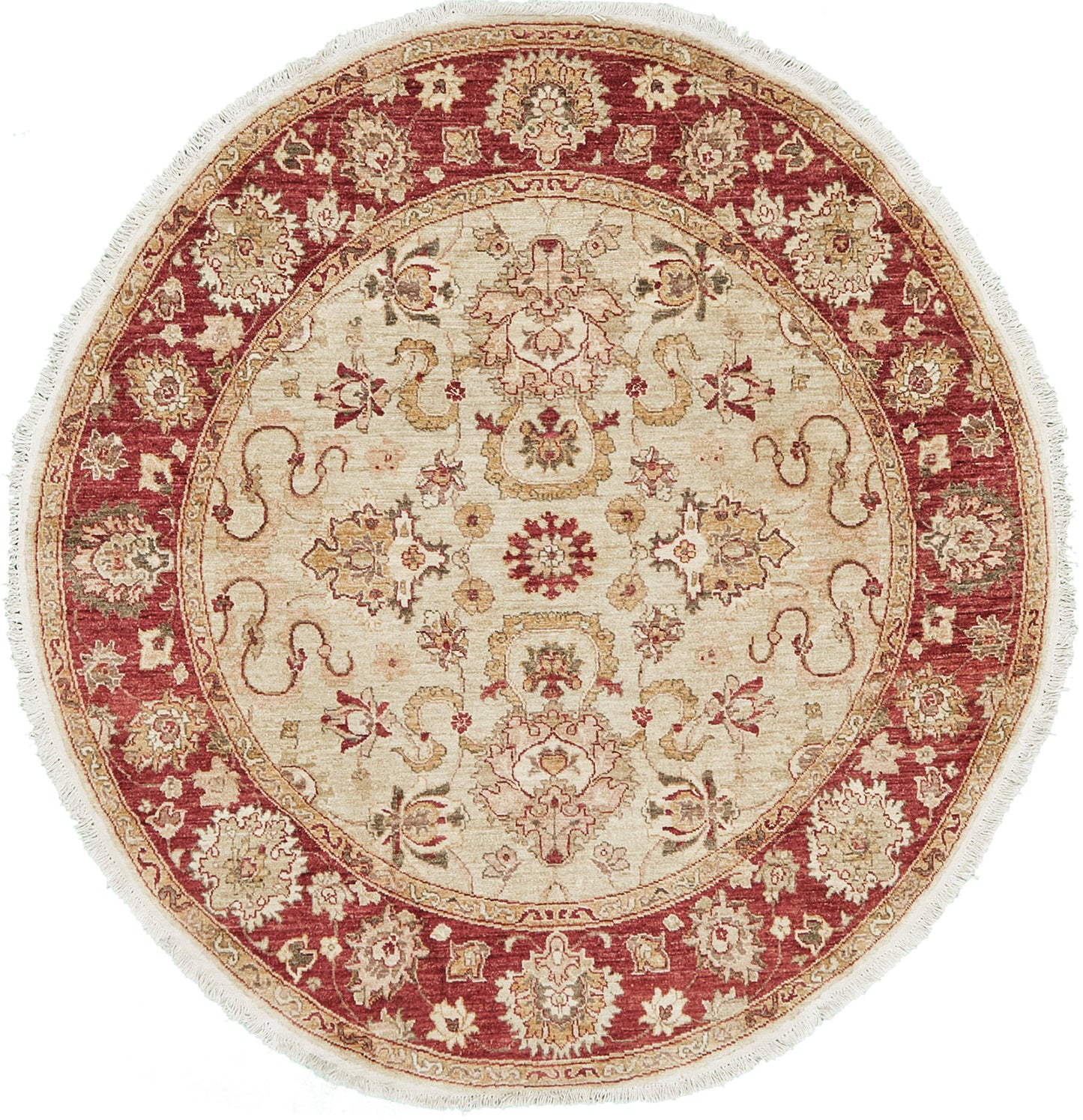 Natural Dye Sultanabad Revival Round Rug