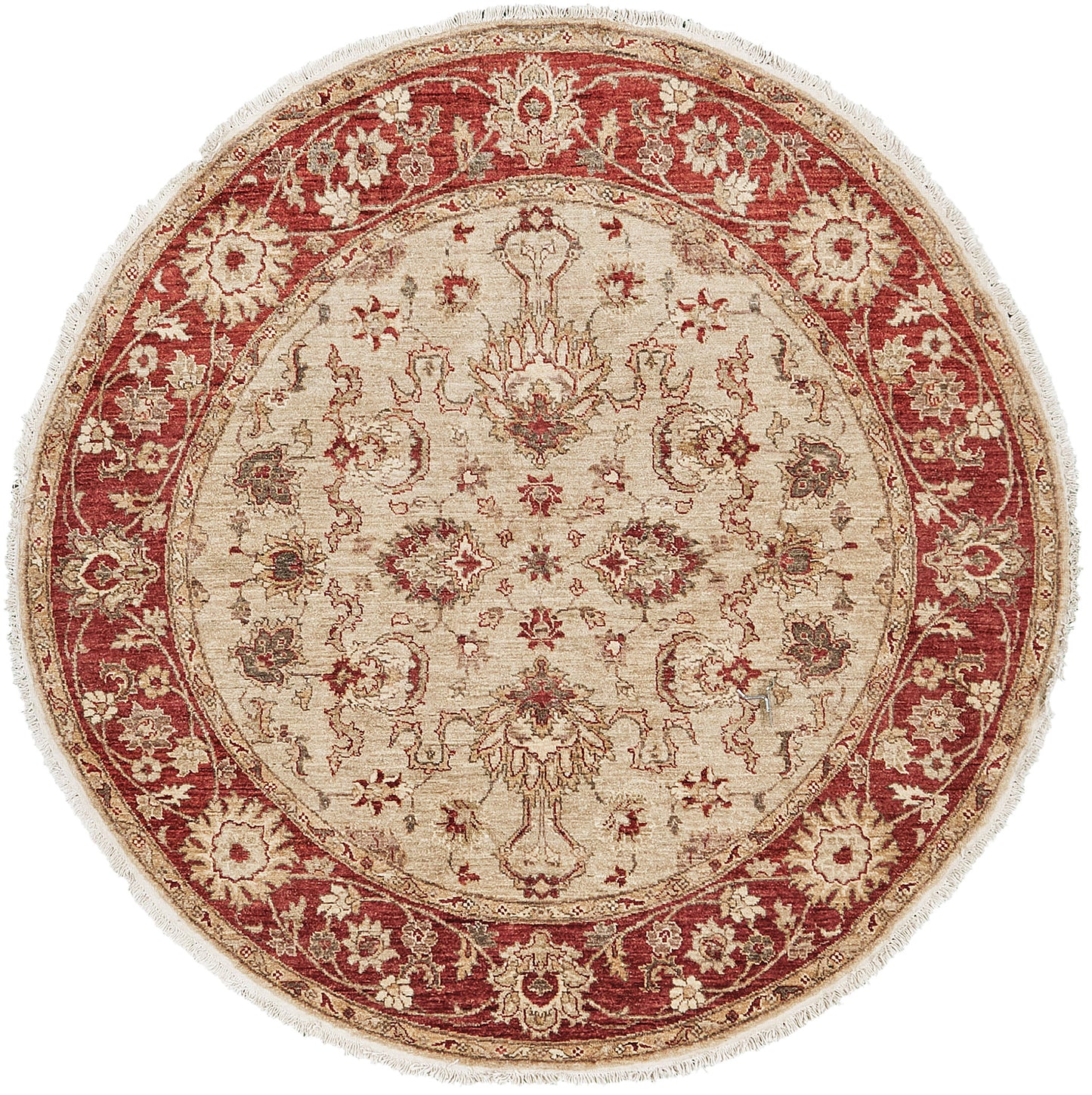 Natural Dye Sultanabad Revival Round Rug