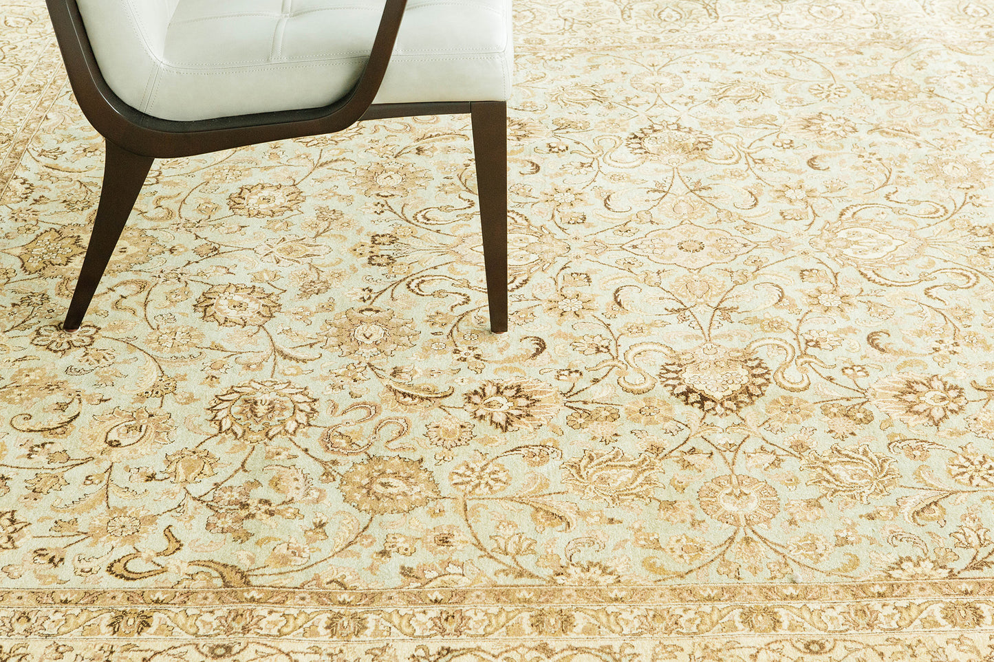 Fine Natural Dye Tabriz Allover Design Rug